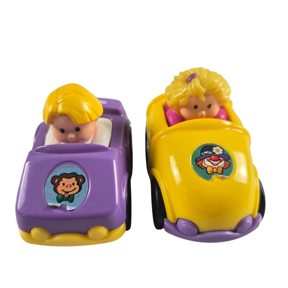Fisher Price Little People Wheelies Race Car, Purple and Yellow